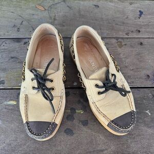 CHANEL Tan and Brown Loafers